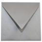 Briefumschlag 11x11cm in metallic silber 120g ohne Fenster, Nassklebung