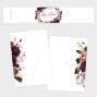 Preview: Pocketfold Einladung "Boho Violett-Flower" B6