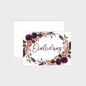 Preview: Einladung "Boho Violett-Flower" DIN B6 Klappkarte