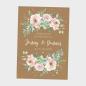 Preview: Willkommensschild "Kraft White Roses" DIN A3 
