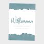 Preview: Willkommensschild "Watercolor-Brush | Petrol" 