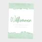 Preview: Willkommensschild "Watercolor-Brush | Pistazie"