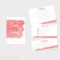 Preview: Backing-Card "Watercolor-Brush | Rot" 11x16
