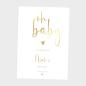 Preview: Metallicposter "Babyparty Oh Baby" | Goldposter | Willkommensschild | Personalisiertes Poster 