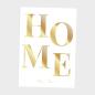 Preview: Metallicposter "HOME" | Goldposter | Familienposter | Personalisiertes Poster | Wanddeko