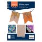 Preview:  Florence - Glitzerpapier 5 Bogen A4 - Champagner - Selbstklebendes Glitzerpapier 
