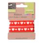 Preview: Vaessen Motivband 15mm "Herz - Rot" 2m