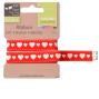 Preview: Vaessen Motivband 15mm "Herz - Rot" 2m