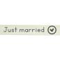 Preview: Vaessen Motivband/Text 15mm "Just Married" 20m