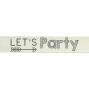 Preview: Vaessen Motivband/Text 15mm "Let's Party" 2m