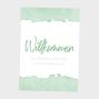 Preview: Willkommensschild "Watercolor-Brush | Pistazie"