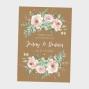Preview: Willkommensschild "Kraft White Roses" DIN A3 