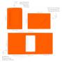 Preview: Passepartoutkarte mit rechteckigem Ausschnitt und Briefumschlag, DIN C6 in orange