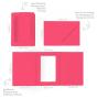 Preview: Passepartoutkarte mit rechteckigem Ausschnitt und Briefumschlag, DIN C6 in fuchsia