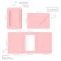 Preview: Passepartoutkarte mit rechteckigem Ausschnitt und Briefumschlag, DIN C6 in babypink