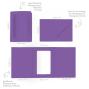 Preview: Passepartoutkarte mit rechteckigem Ausschnitt und Briefumschlag, DIN C6 in violett