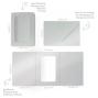 Preview: Passepartoutkarte mit rechteckigem Ausschnitt und Briefumschlag, DIN C6 in metallic perlsilber