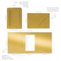Preview: Passepartoutkarte mit rechteckigem Ausschnitt und Briefumschlag, DIN C6 in metallic gold