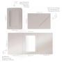 Preview: Passepartoutkarte mit rechteckigem Ausschnitt und Briefumschlag, DIN C6 in metallic puderrosa