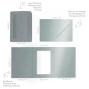 Preview: Passepartoutkarte mit rechteckigem Ausschnitt und Briefumschlag, DIN C6 in metallic platin