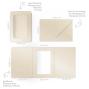 Preview: Passepartoutkarte mit rechteckigem Ausschnitt und Briefumschlag, DIN C6 in metallic champagner
