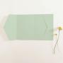 Preview: Pocketfold-Karte B6 seitlich Premium-Karton "Pastell Grün" Basic Line