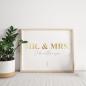 Preview: Metallicposter "Mr+Mrs" | Goldposter | Familienposter | Personalisiertes Poster | Wanddeko