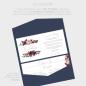 Preview: Einlegekarte "Merlot und Navy" 19,5x10