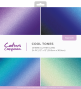 Preview: Crafters Companion - Glitzerkarton "Cool Tones" Ombre Glitter Pad 12x12 Inch - 24 Bogen 