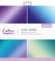 Preview: Crafters Companion - Glitzerkarton "Cool Tones" Ombre Glitter Pad 6x6 Inch - 24 Bogen 
