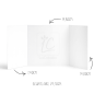 Preview: Altarfalz-Karte quadratisch (14,8x14,8cm) 240g/m² in hellcreme