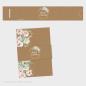 Preview: Banderole "Kraft White Roses" zu DIN B6 Pocketfolder