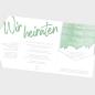 Preview: Einlegekarte "Watercolor-Brush | Pistazie" 11x12