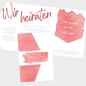 Preview: Pocketfold Einladung "Watercolor-Brush | Rot" B6 