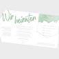 Preview: Pocketfold Einladung "Watercolor-Brush | Pistazie" B6 