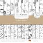 Preview: LaCreativ - Designpapier "Kaffeesketch" Paper Pack 6x6" - 24 Bogen