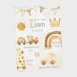Preview: Geburtsposter "Baby Boho" | Geburtstafel | Geburtsdaten | Geburtsbild | Geburt Geschenk