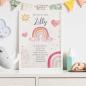 Preview: Geburtsposter "Regenbogen 2" | Geburtstafel | Geburtsdaten | Geburtsbild | Geburt Geschenk