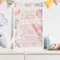Preview: Geburtsposter "Schmetterlinge" | Geburtstafel | Geburtsdaten | Geburtsbild | Geburt Geschenk