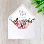 Preview: Briefumschlag B6 mit Innenfutter "Pink Bunch" individualisierbar