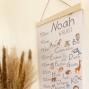 Preview: Messleiste "Tiere-ABC" | Messlatte | Geschenkidee | Personalisiertes Geschenk | Kinderzimmerdeko
