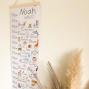Preview: Messleiste "Tiere-ABC" | Messlatte | Geschenkidee | Personalisiertes Geschenk | Kinderzimmerdeko