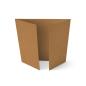 Altarfalz-Karte quadratisch (14,8x14,8cm) 220g/m² in kraft braun