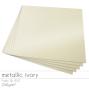 Preview: Cardstock "Metallic" 12"x12"  250g/m² (30,5 x 30,5cm) in metallic ivory