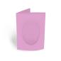 Passepartoutkarte oval 3-Fach DIN A6 in struktur blütenrosa