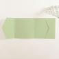 Pocketfold-Karte Quer-Format quadratisch (15x15) Recycling-Karton "Kraft Recycling Kiwi" Basic Line
