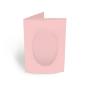 Passepartoutkarte oval 3-Fach DIN A6 in babypink