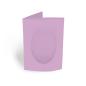 Passepartoutkarte oval 3-Fach DIN A6 in lavendel