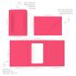 Preview: Passepartoutkarte mit rechteckigem Ausschnitt und Briefumschlag, DIN C6 in fuchsia