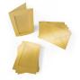 Preview: Passepartoutkarte mit rechteckigem Ausschnitt und Briefumschlag, DIN C6 in metallic gold